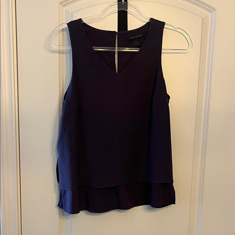 Banana Republic Purple Sleeveless Blouse